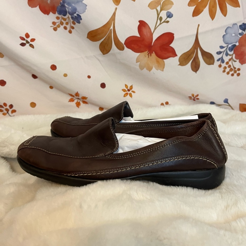 A2 Aerosoles Women’s 6M Tokyo Square Toe Leather Slip On Casual Loafers Weekend